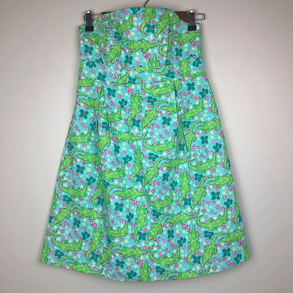Lilly Pulitzer Floral Alberta Gator Betsey Dress - Picture 3 of 10